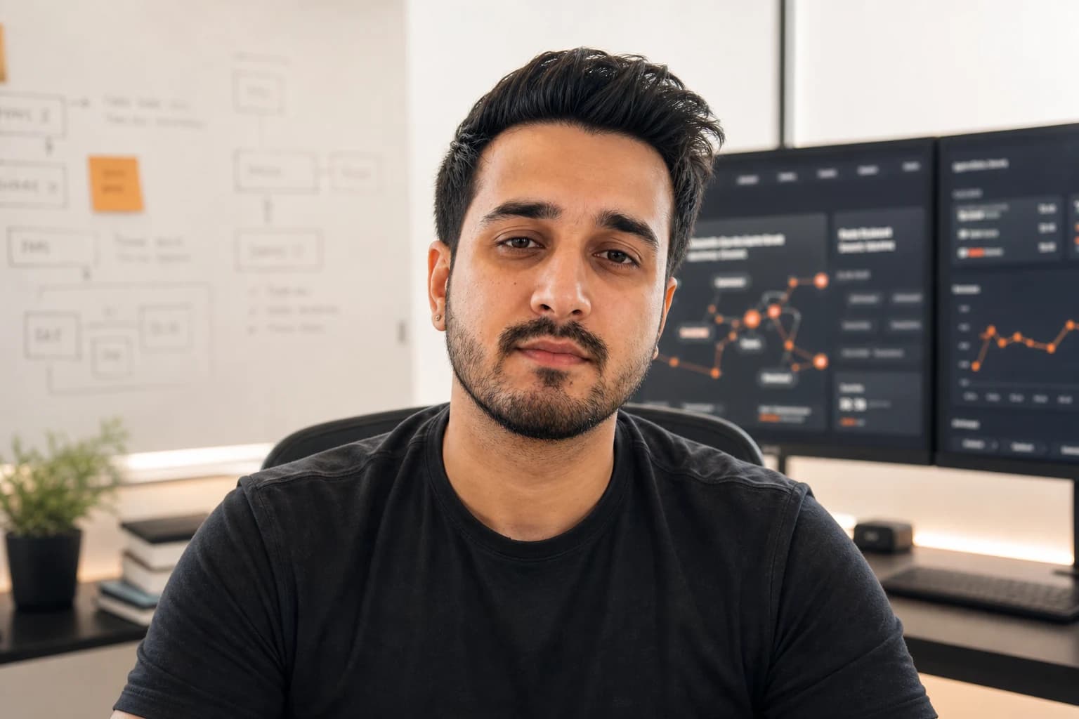 Editorial founder portrait of Shravan Gupta for Reachvox